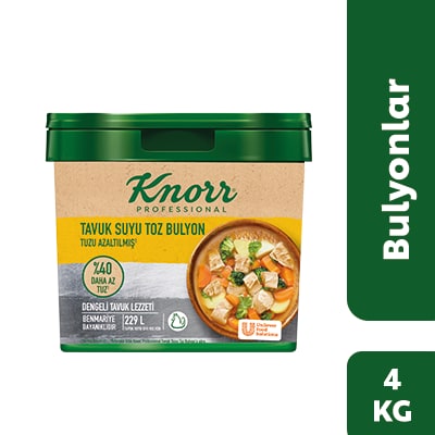 Knorr Tuzu Azaltılmış Tavuk Bulyon 4KG - 